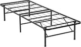 FDW Twin Bed Mattress Foundation Box Spring Replacement Heavy Duty Steel Slat Easy Assembly Noise-Free Twin Bed Frame Metal Platform Bed Frame，Black FDW