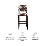 Linon Udder Madness Corey Bar Stool, 19"W x 22.5"D x 44.75"H, Brown Linon