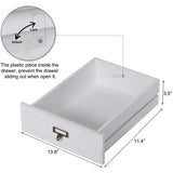 Kinfant Farmhouse End Tables Nightstands White Set of 2 - Rustic Wooden Nightstands Set for Bedroom, Living Room Set of 2, White Kinfant