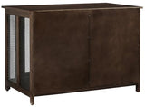 Crosley Furniture Dane Credenza Console Table Dog Crate Kennel for Pets, Brown Crosley Furniture