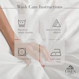 Linen Home 100% Cotton Percale Sheets Twin Size, White, Deep Pocket, 3 Pieces Set - 1 Flat, 1 Deep Pocket Fitted Sheet and 1 Pillowcase, Crisp Cool and Strong Bed Linen Linen Home