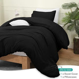 Utopia Bedding Duvet Cover Set with Pillowcases- 2 Pieces Bedding Duvet Cover with Zipper Closure - 1 Duvet Cover with 1 Pillow Sham - Soft Brushed Microfiber (Twin/Twin XL, Black) Utopia Bedding