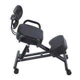 Ejoyous Kneeling Chair, Pneumatic Posture Correcting Knee Stool with Cushion Height Adjustable Rolling Orthopaedic Desk Stool for Banking Meeting Room Office Home Reception Ejoyous