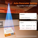 TOOCAA NOVA 20W AI Smart Laser Engraver with 5MP Camera & Auto Focus, Rotary Kit for Tumblers, Class 1 Fully Enclosed Safety, Dual Channel Exhaust, Plug-and-Play Portable Desktop for Home & Business TOOCAA