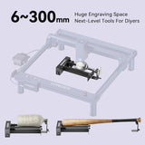 Longer B1 40W Laser Engraver, 48000mW Output Laser Cutter Machine with Auto Air Assist, 440mm*440mm Honeycomb, Y-axis Rotary Roller 360° Rotation with Bracket,8Pcs Laser Engraver Raiser QFLONGER
