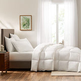 SERTA Down Illusion All Season Hypoallergenic Down Alternative Comforter with Corner Loops, Twin/Twin XL, White Serta