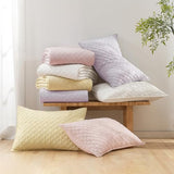 HORIMOTE HOME Quilt Twin Size Light Yellow, Lightweight Quilt for Summer Ultra-Soft Microfiber Modern Style Quilted Clouds Pattern Bedspread Quit Set 2 Pieces (1 Quilt and 1 Pillow Sham) HORIMOTE HOME