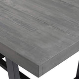 Walker Edison Andre Modern Solid Wood Dining Table, 52 Inch, Grey Walker Edison