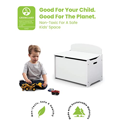 Delta Children MySize Deluxe Toy Box - Greenguard Gold Certified, Bianca White - WoodArtSupply