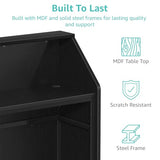 IGERI Small Black Reception Desk with Counter for Salon 31.5 Inch Front Modern Standing Receptionist Room Tables Checkout Counter for Office IGERI