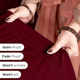 ROYALE LINENS 4 Piece Cal King Sheets Set - Soft Brushed 1800 Microfiber - 1 Fitted, 1 Flat Sheet, 2 Pillow Cases - Wrinkle Free & Fade Resistant - Hotel Luxury Bed Sheets (Burgundy, Cal King) ROYALE LINENS