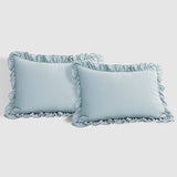 Lush Decor Reyna Ruffle Comforter Set, King, Lake Blue, 3 Piece Cozy Bedding Set Lush Decor