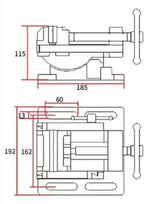 LLDSIMEX 4 Inch Angle Drill Press Vise 4'' LLDSIMEX