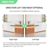 ZGTYYSDZ Office Reception Desk & Reception Desk with Counter - Modern L-Shaped Checkout Counter for Hotel, Clothing Store, Checkout & Bar (D,Right 71in) ZGTYYSDZ
