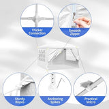 10x10 FT Party Tent, Outdoor Wedding Tents for Parties, Canopy Event Tent with 4 Removable Sidewalls, Waterproof Gazebo Shelter for Birthday Parties, Weddings, BBQs & Events (10X10FT-4Sides White) YYANDC