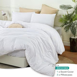 Utopia Bedding Duvet Cover Set with Pillowcases - 3 Pieces Bedding Duvet Cover with Zipper Closure - 1 Duvet Cover with 2 Pillowcases - Soft Brushed Microfiber (Full, White) Utopia Bedding