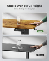 Marsail Electric Standing Desk, Adjustable Height Stand up Desk, 48 x 24 Inches Sit Stand Home Office Desk, Computer Desk, Rustic Brown Marsail