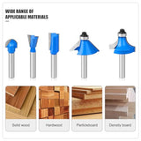 Router Bits Set of 15 Pieces 1/4 Inch Woodwork Tools for Beginners，Chamfer Router Bits for Woodworking on Wood Chamfer Router Bits for Woodworking on Wood (1/4 inch Shank, 15 Pieces) JGZUI