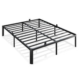 Metal Bed Frame Full Size, 14 Inch 3500 lbs Heavy Duty Platform Bed Frames Steel Slats Noise Free No Box Spring Needed, Easy Assemble Sturdy Bedframe Rounded Corner with Storage and Mattress Retainers BOLTRISE