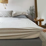Simple&Opulence 100% Linen Sheets Full Size Set, 4 Pcs Natural French Linen Bed Sheets, Breathable Soft Durable Bedding Set for All Season (Linen, Full) Simple&Opulence