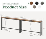 SUPERJARE 78.8 inch Narrow Console Table with Outlet, Sofa Tables, Behind Couch Table, Long Entryway Tables with Charging Station, for Living Room, Rustic Brown SUPERJARE
