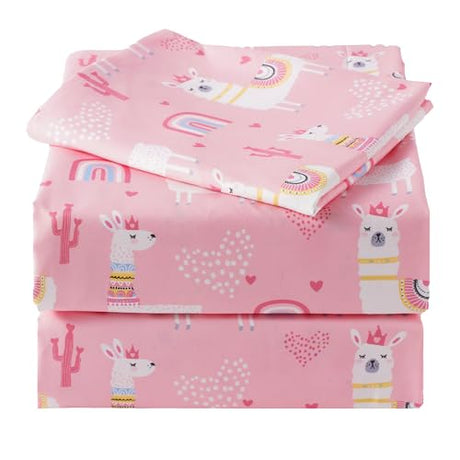 Bunnikins & Clover Twin Sheets Set Kids, Deep Pocket Soft Printed Microfiber 3 Piece Toddler Bedding Set for Boys Girls Bunnikins & Clover