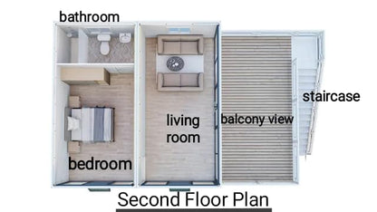 Double Story House 2024 Foldable Tiny Home, Portable, Cabin Prefab Space 40FT, Tiny House to Live in, Well Equipped Bathroom and Kitchen,Modular homes, Container Home, Mobile House