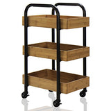 Oceanstar 3SC1675 Portable 3 Removable Trays Storage Cart Oceanstar