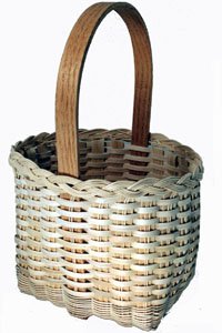 VIRC Garden Basket Weaving Kit - Rustic Twine Basket - Natural Reed - Rectangular Shape - 8x8.5" at Rim, 13" Tall, 6x7" Base - Includes Oak Tulip D Handle - Educational, Made in USA VIRC