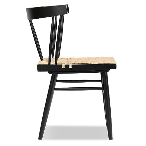 POLY & BARK Ferrara Dining Chair, Black