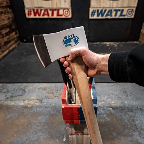 The Big Axe: World Axe Throwing League Premium Competition Throwing Axe & Multi-Purpose Camping Axe or Wood Splitting Axe with Hickory Wooden Handle WATL