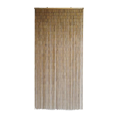 Vietbud Décor Natural Bamboo Beaded Curtains for Doorways, Decorative Room Divider, Natural Vietnamese Craft, Indoor Hanging Bamboo Blinds, Sturdy Hook, Easy to Clean, 35.43 x 78.74 Inches VIETBUD DECOR