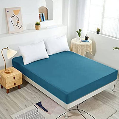 NHNHN Fitted Sheet-Deep Pockets-Soft Microfiber-Easy Care-Shrinkage and Fade Resistant-Fitted Sheets Full Size for Girl Woman Teens Kids-Only 1 Fitted Sheet (Full, Turquoise)