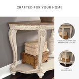 Signature Design by Ashley Realyn French Country Semi-Circle Console Table, White & Brown Signature Design by Ashley