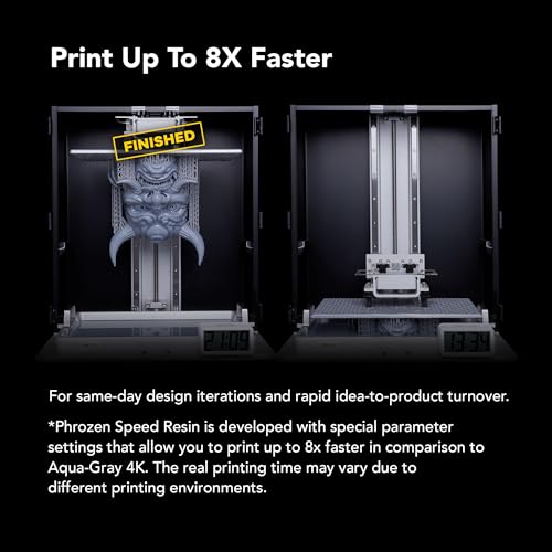 phrozen 3D Printer Rapid Resin [Speed], 405nm LCD UV-Curing Photopolymer Resin, Low Shrinkage, High Precision Printing, Low Odor, Non-Brittle, Easy to Print, and Fast Printing (1KG)