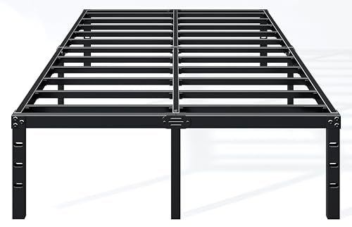 Hafenpo 12 Inch Full Bed Frame - Sturdy Metal Platform Full Size, No Box Spring Needed, Heavy Duty, Easy Assembly, Strong Bearing Capacity, Under Bed Storage, Black Hafenpo