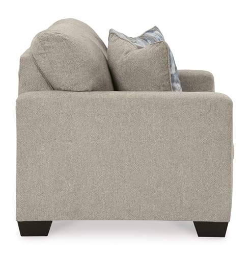 Signature Design by Ashley Deltona Contemporary Loveseat with 2 Accent Pillows, Beige Signature Design by Ashley