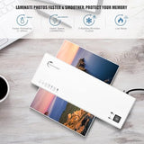 Buyounger Laminator Machine with 40 Laminating Sheets, A4 Laminator Thermal and Cold with Paper Trimmer & Corner Rounder, 9-Inch Laminating Machine for Home School Office Buyounger