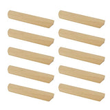 Tsnamay 10Pcs Unfinished Wood Solid Furniture Pulls Handles,Unfinished Unpainted Paintable Wooden Handles Cupboard Closet Drawer Handle Pull,Length Tsnamay