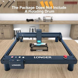Longer B1 40W Laser Engraver, 48000mW Output Laser Cutter Machine with Auto Air Assist, 440mm*440mm Honeycomb, Y-axis Rotary Roller 360° Rotation with Bracket,8Pcs Laser Engraver Raiser QFLONGER