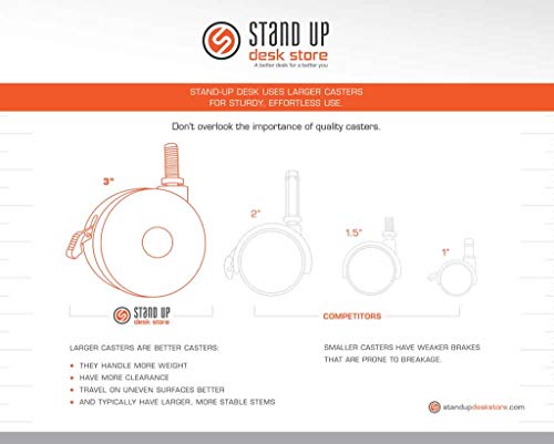 S STAND UP DESK STORE Crank Adjustable Tier Standing Desk with Heavy Duty Steel Frame (Silver Frame/Dark Walnut Top, 48in Wide) S Stand Up Desk Store