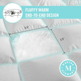Martha Stewart Luxury White Goose Feathers Down Fiber Duvet Insert Queen Size - Hotel Collection 100% Cotton Comforter, All Season Medium Warmth, Breathable, Hypoallergenic, 90 x 90 Inch Martha Stewart