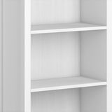 SIMPLIHOME Artisan SOLID WOOD 26 Inch Contemporary 5 Shelf Bookcase in White, For the Living Room, Study Room and Office SIMPLIHOME