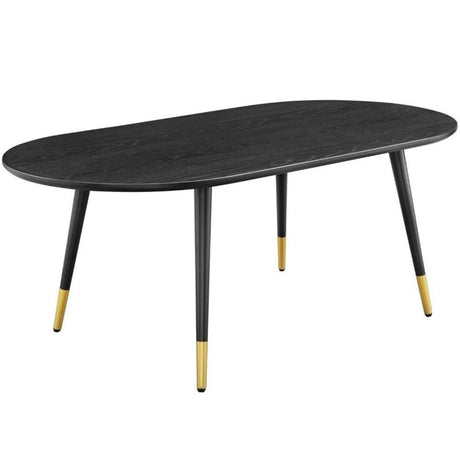 Modway Vigor Coffee Table, 47" Oval, Black Modway