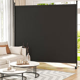 Yettsoy Single Panel Room Divider 6FT Large Privacy Partition Screen, 71" W Freestanding Wall Divider for Room Separation, Portable Room Divider Panel Privacy Screen for Dorm Studio Office, Black Yettsoy