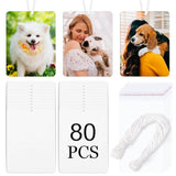 80 Pcs Sublimation Air Fresheners Blanks with Bags, DIY Sublimation Air Freshener Sheets Scented Hanging Felt Heat Transfer Air Freshener for Car Home Interior Decor BAOZOON