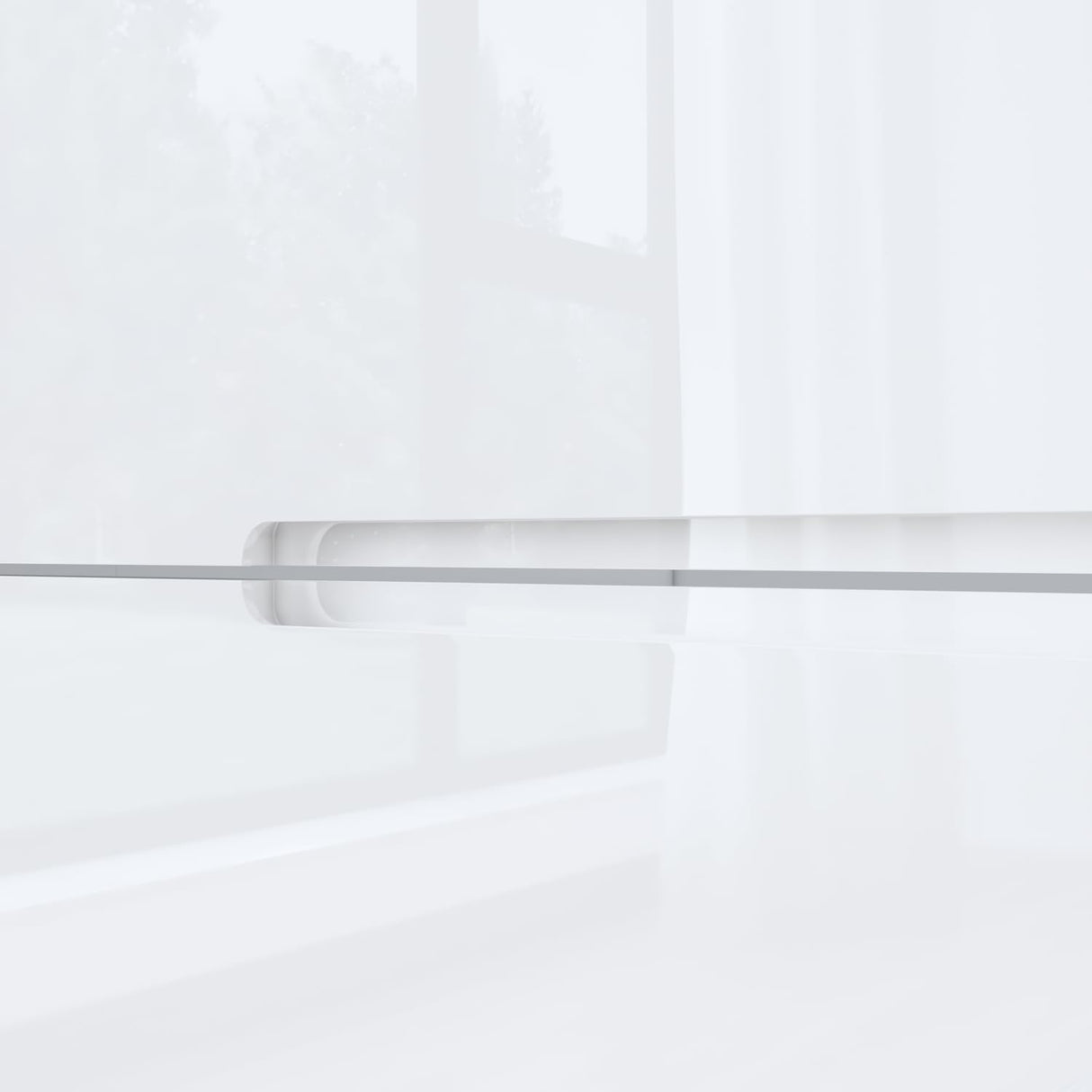 Hitow 8 Drawers Double Dresser for Bedroom, Wooden Wide Dresser with Light & Glossy Surface, Modern White Chest of Drawers, LED Light, White, 63”W x 15.7”D x 30.9”H Hitow