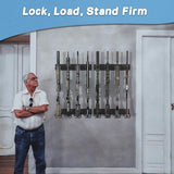 Upbci Gun Rack, Professional Gun Rack Wall Mount, Vertical Gun Rack for Wall, Adjustable Indoor Gun Racks Securely Hold Your Shotguns and Rifles Upbci