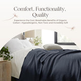 100% Organic Cotton Blanket - GOTS & Fairtrade Certified Organic Cotton Throw Blanket for Bed with Soft Heavy & Breathable Single Knit Weave - Great as Bedspread or Coverlet (Mineral, King/Cal King) Whisper Organics