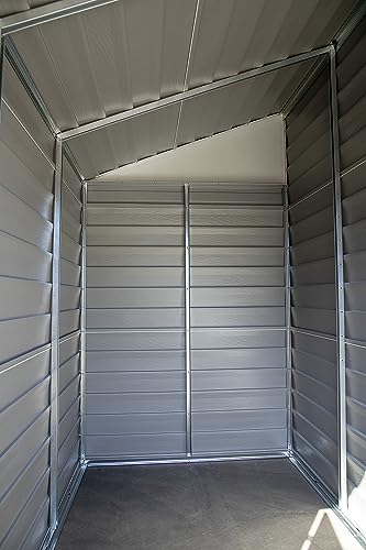 Arrow Yardsaver Compact Galvanized Steel Storage Shed with Pent Roof, 4' x 10' - WoodArtSupply